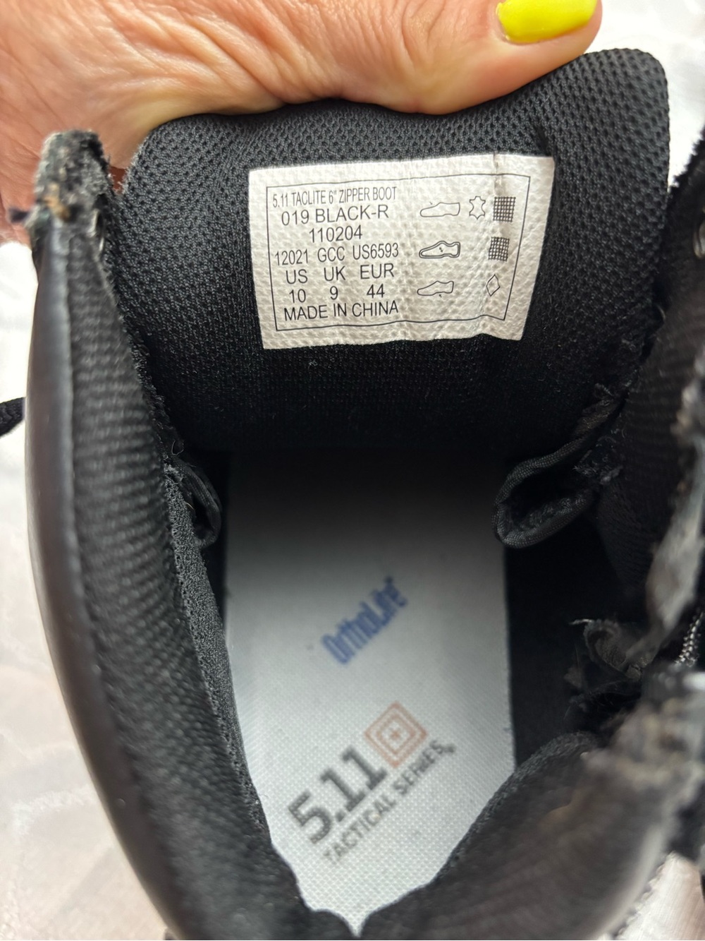 5.11 Tactical TacLite 6” Side Zip Boots Black Leather Duty Tactical Size 10 - Picture 2 of 10